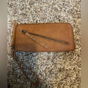 Free people Distressed Vegan Wallet- NEW